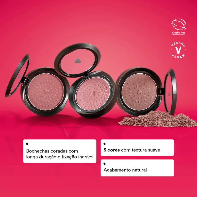 Blush Em Pó Compacto Rubor Rosa Rosandilex Quem Disse, Berenice? 2g