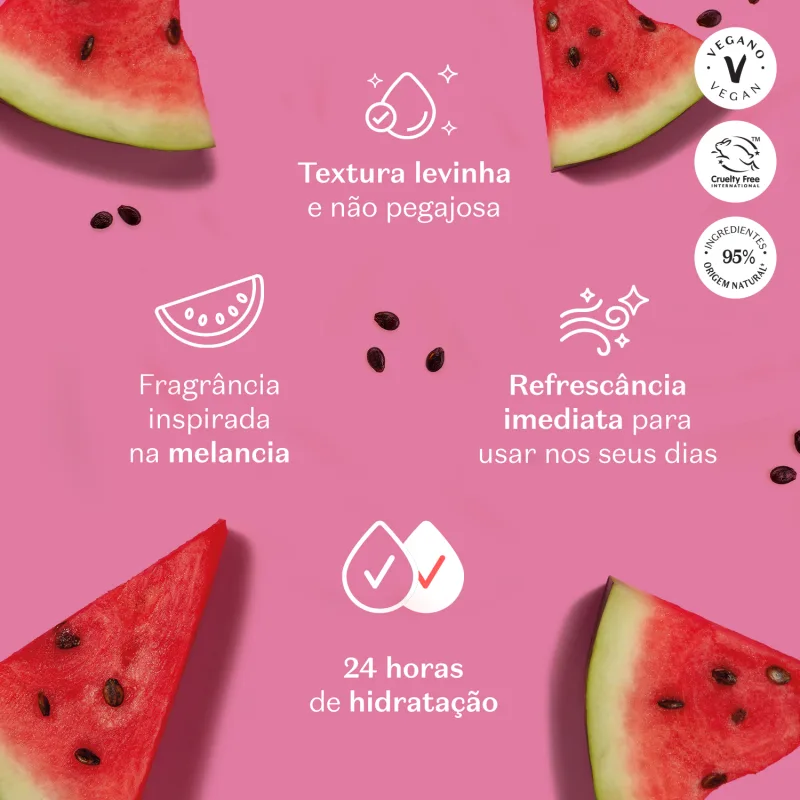 Gel Desodorante Hidratante Refrescante Cuide-se Bem Melancia, 200g