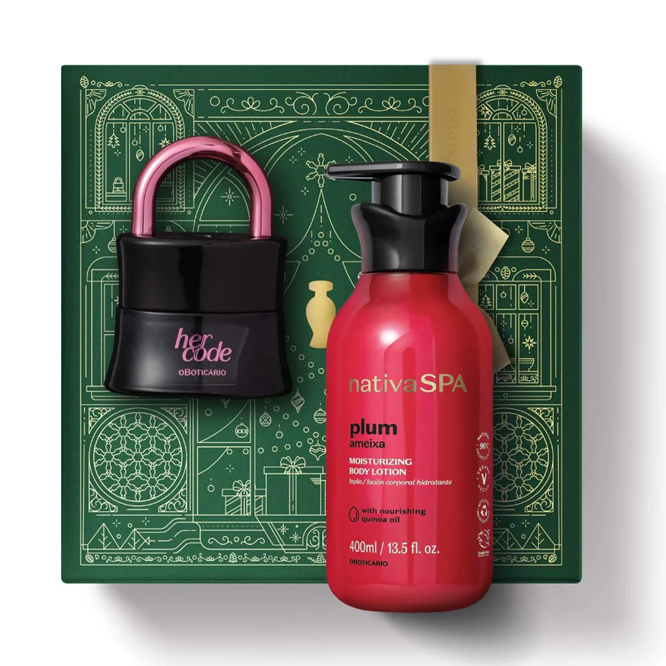 Kit de Natal Her Code Touch Ameixa