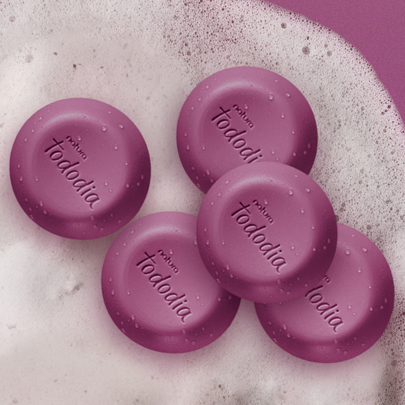 Sabonete em Barra Puro Vegetal Tododia Cereja Negra e Praliné