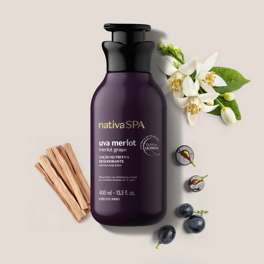 Loção Nutritiva Desodorante Nativa Spa Uva Merlot 400ml