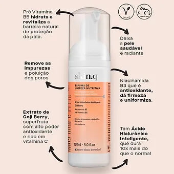 Skin.q Espuma de Limpeza Nutritiva, 150ml