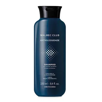 SHAMPOO CABELOS OLEOSOS MALBEC CLUB, 250ML