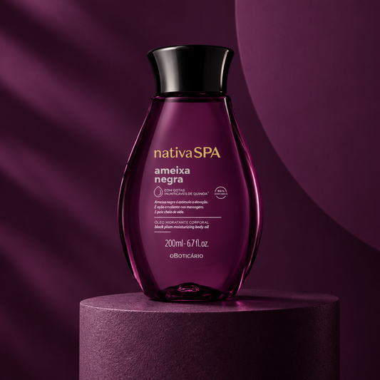 Nativa SPA Ameixa Negra Óleo Hidratante Corporal O Boticário - composição arquitetônica