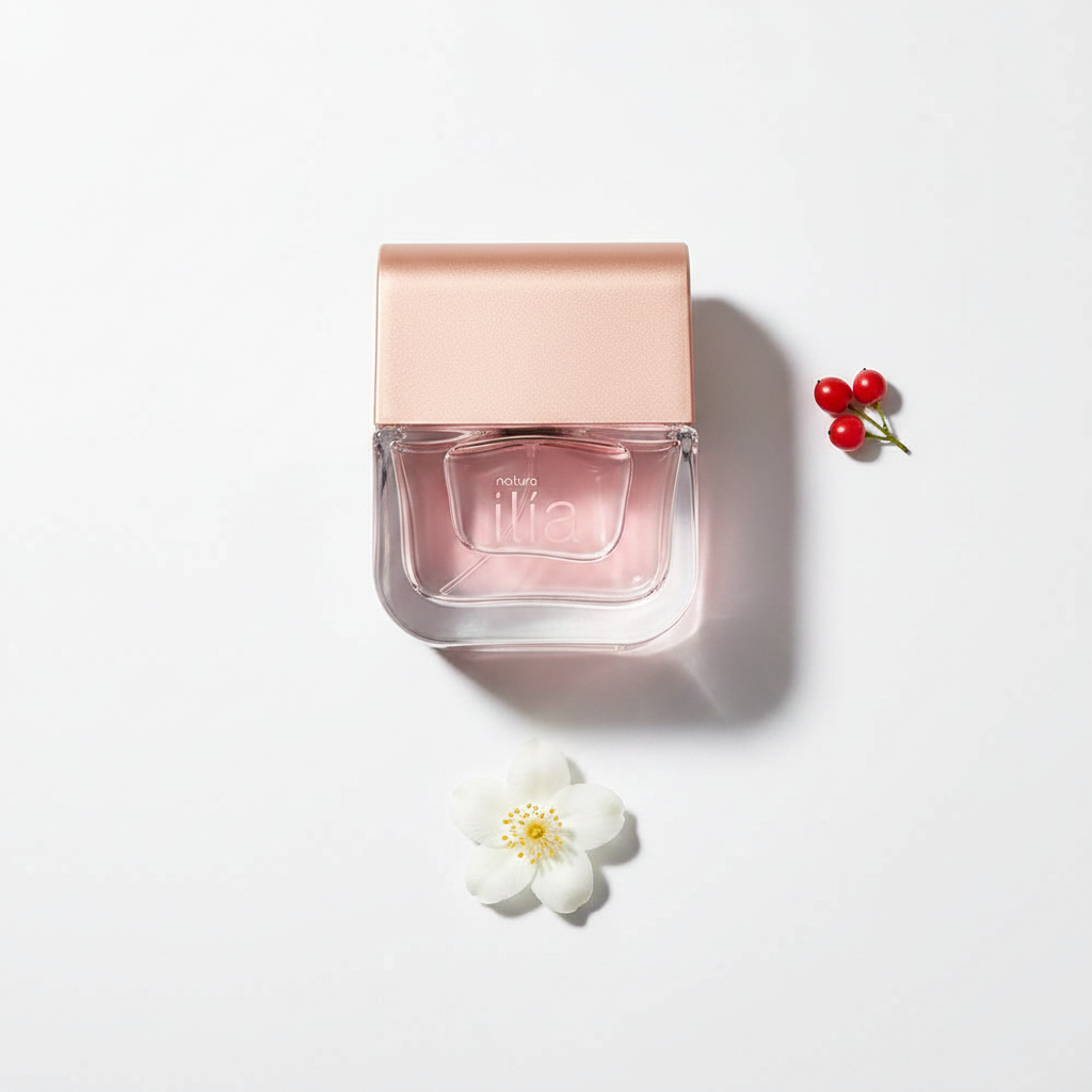 Natura Ilia Deo Parfum Feminino 50ml – Flat Lay Floral