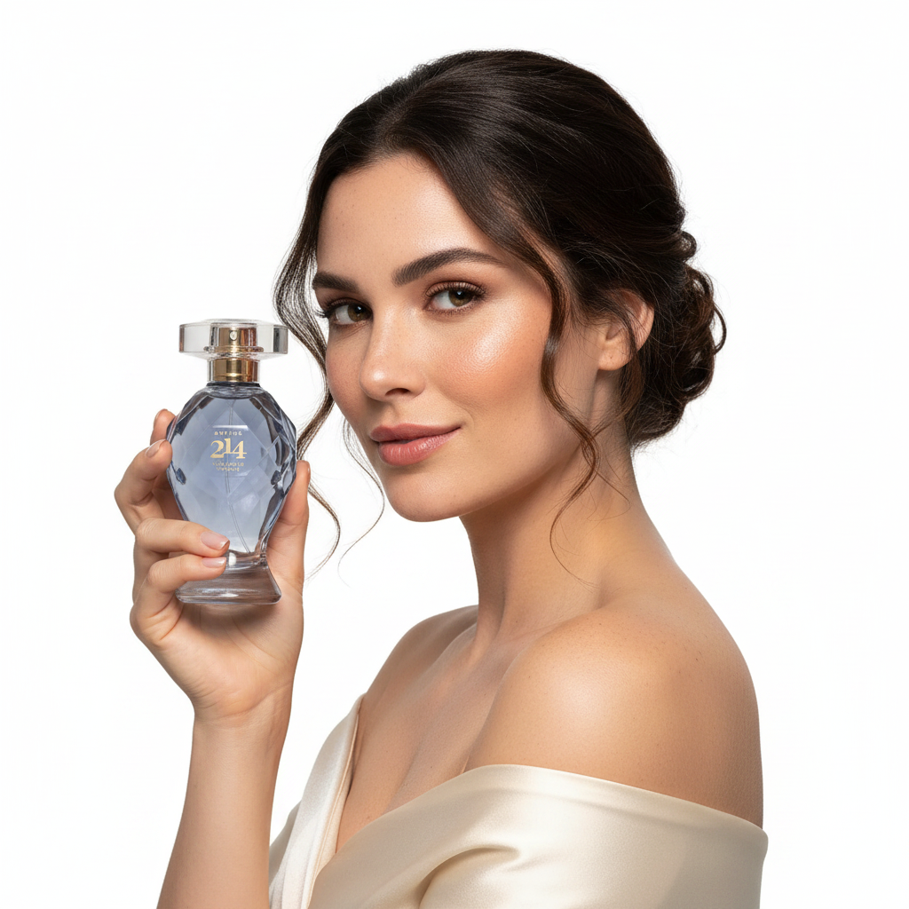 Modelo feminina com Botica 214 Verano en Firenze EDP feminino 75ml