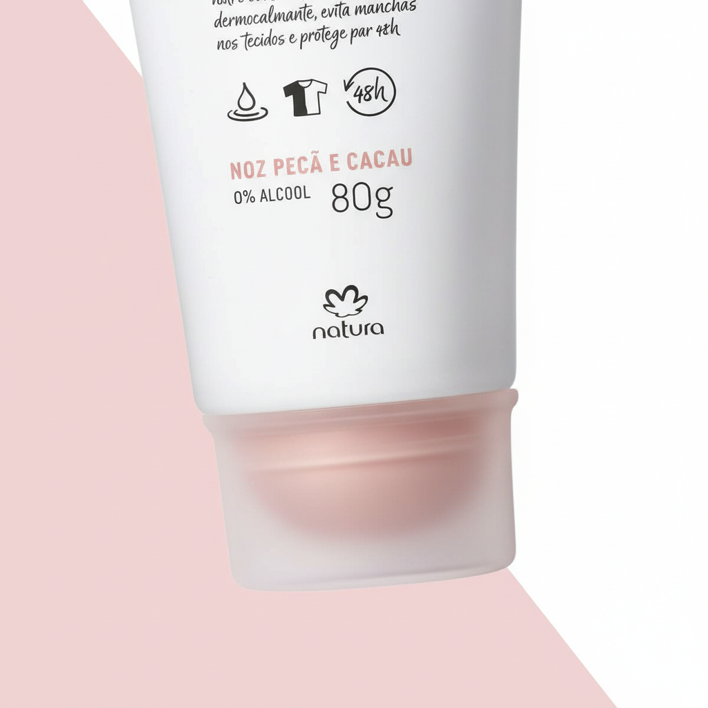 Detalhe fragrância Noz Pecã e Cacau