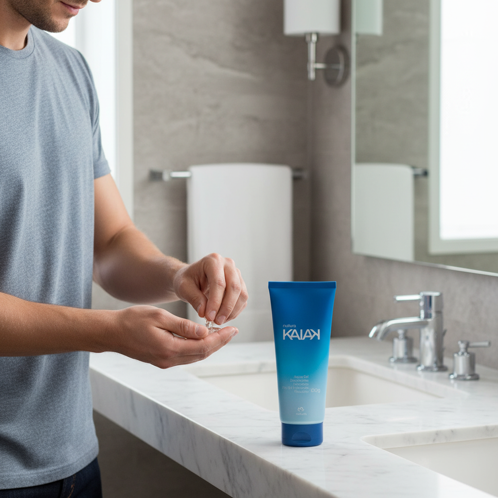 Natura Kaiak Acqua Gel 100g - aplicação pós-banho
