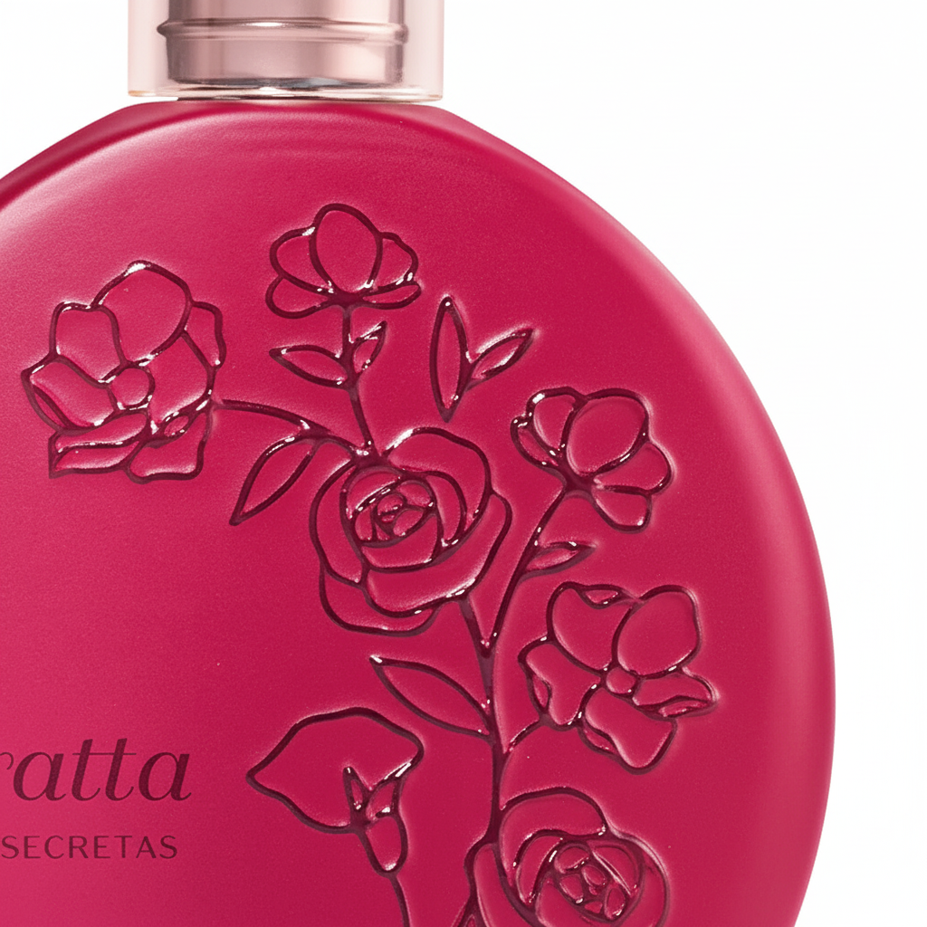 Floratta Flores Secretas Eau de Toilette 75ml detalhe relevo floral
