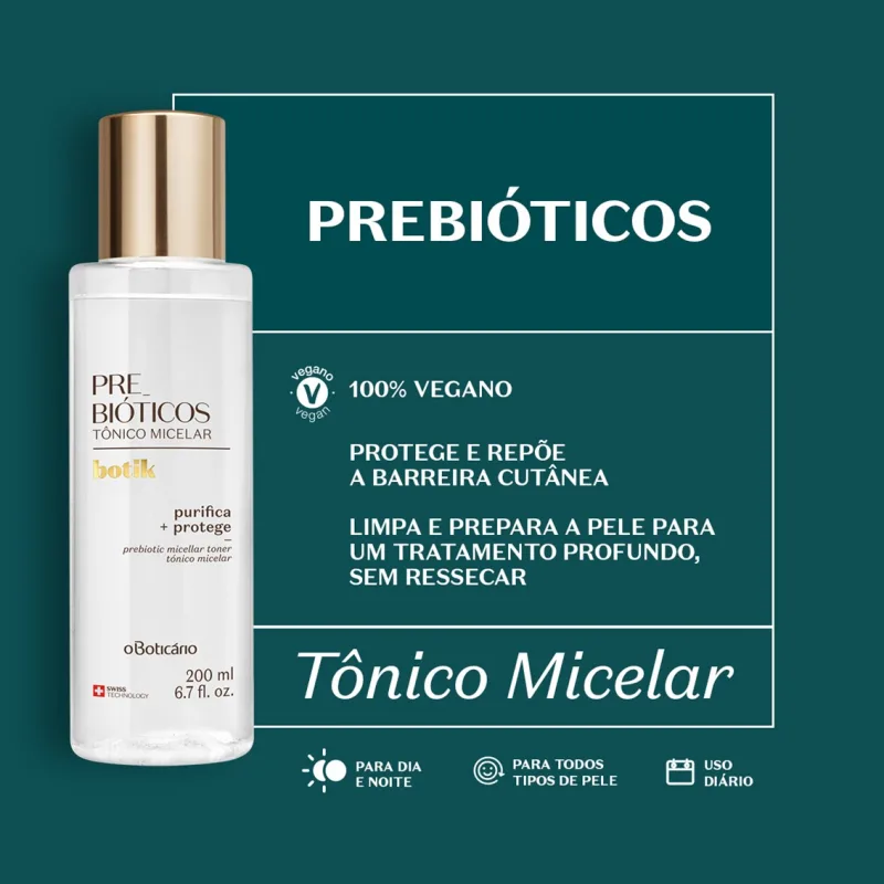 Pré Biotico Botik Tónico Facial Micelar, 200ml