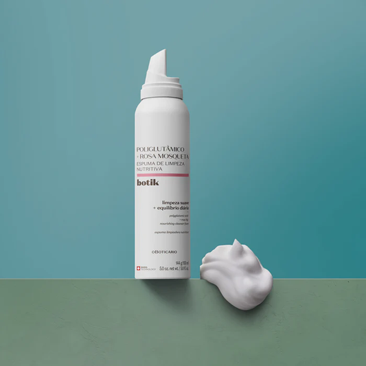 ESPUMA DE LIMPEZA NUTRITIVA POLIGLUTÂMICO + ROSA MOSQUETA BOTIK, 150ML