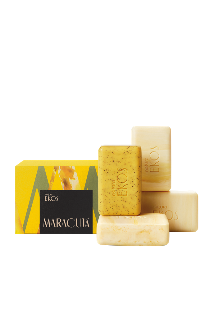 Sabonete cremoso e esfoliante em Barra de maracujá - Natura-4X100G