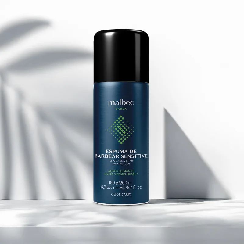 Espuma de Barbear Sensitive Malbec Barba, 200ml