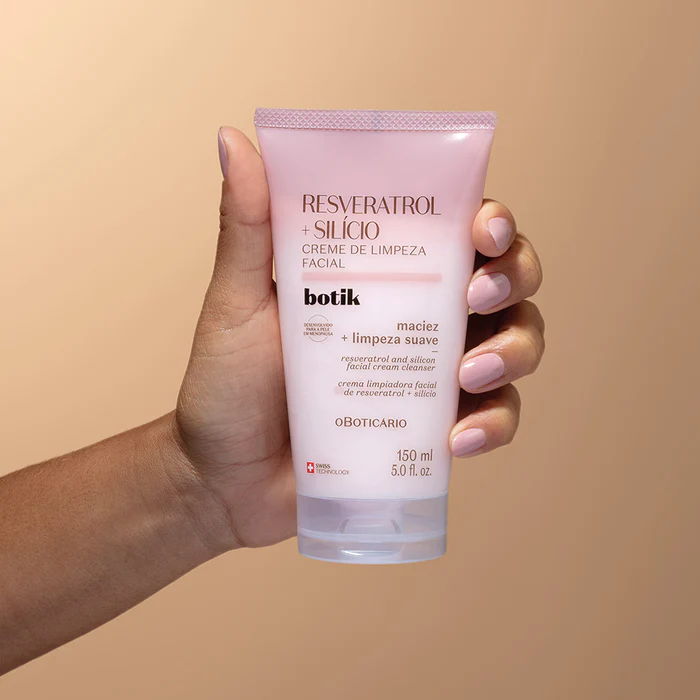 Creme de Limpeza Facial Botik Resveratrol E Silício, 150ml