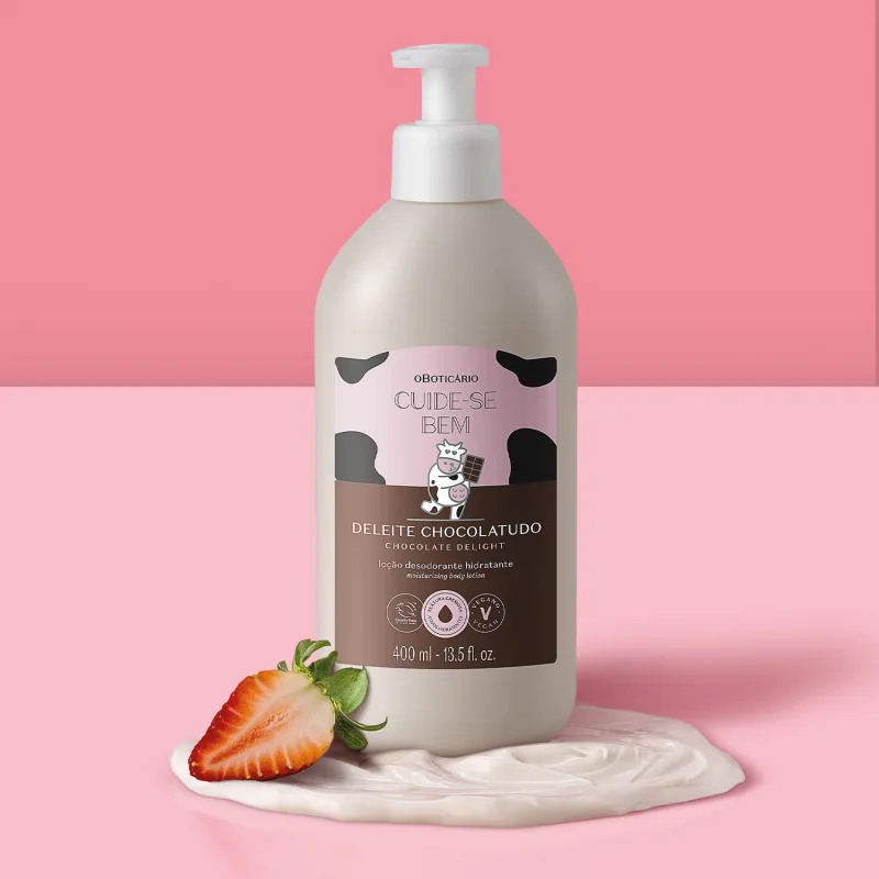 Loção Desodorante Hidratante Corporal Cuide-se Bem Deleite Chocolatudo 400ml