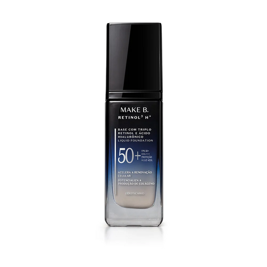 Base Líquida Make B. Retinol³ H+ FPS 50 – 26 g | O Boticário