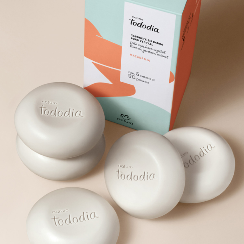 Sabonete em Barra Puro Vegetal Tododia Macadâmia 5x90g