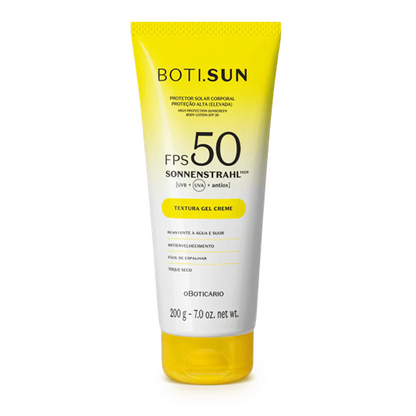Boti.Sun Protetor Solar Corporal Gel Creme FPS50, 200g