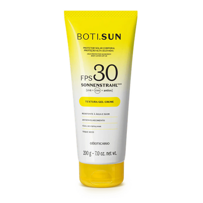 Boti.Sun Protetor Solar Corporal Gel Creme FPS30, 200g