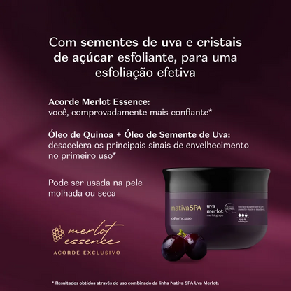 Esfoliante Corporal Nativa Spa Uva Merlot 200g