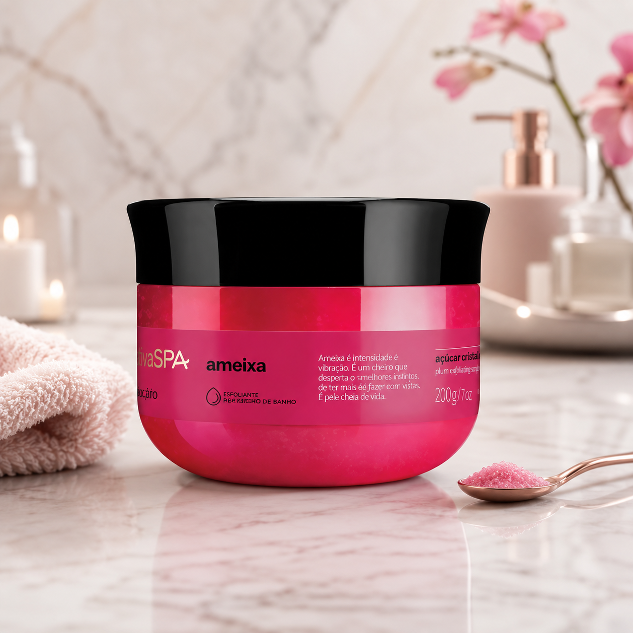 Exfoliant au sucre Huile déodorante Nativa SPA Prune 200g – O Boticário