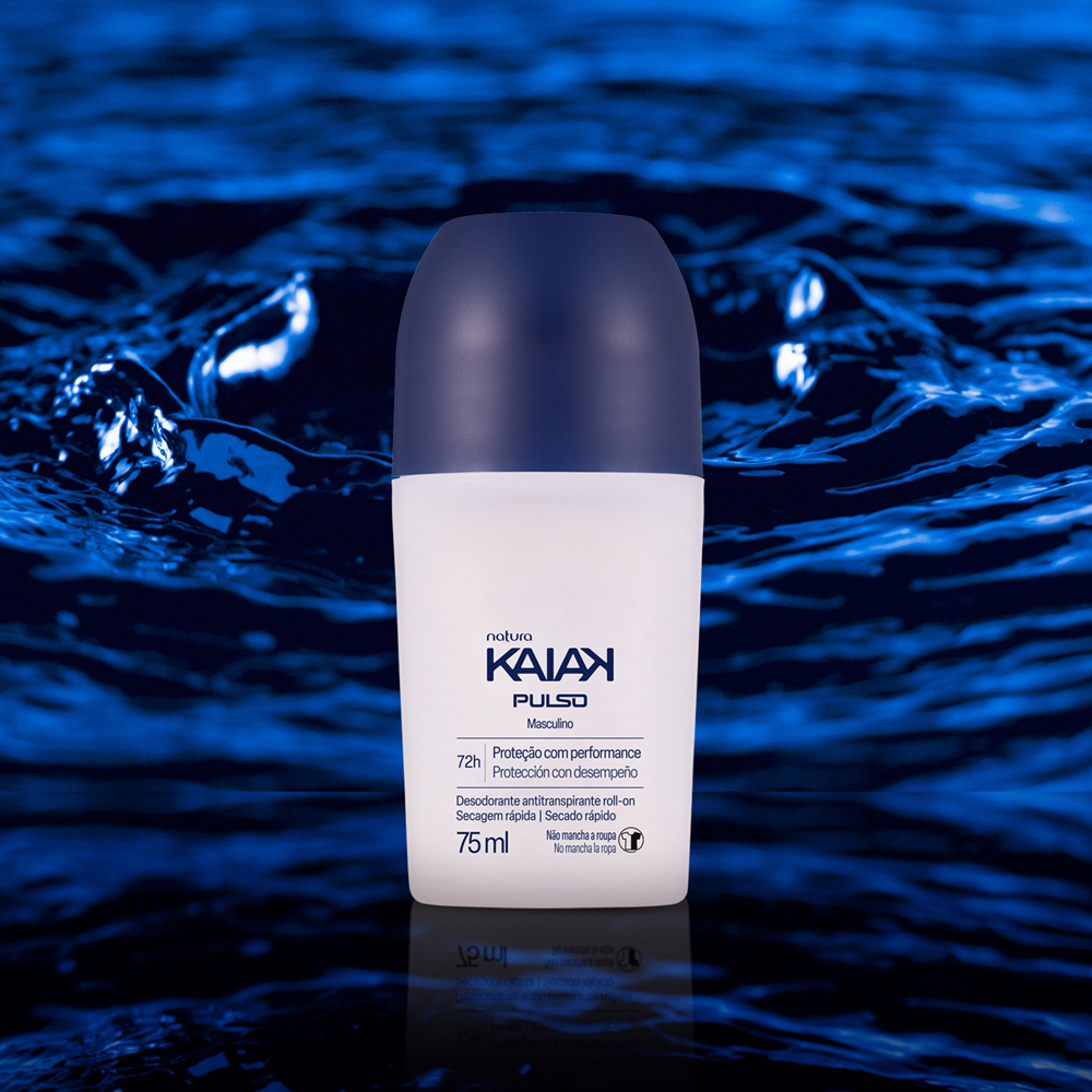 Desodorante Roll-on Kaiak Pulso Masculino 75ml Natura