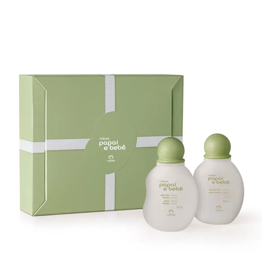 Natura Papai e Bebê – Kit Miniaturas 50 ml (Sabonete Líquido + Colônia)
