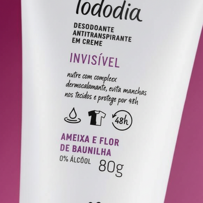 Desodorante Antitranspirante em Creme Natura TodoDia Ameixa e Flor de Baunilha 80g