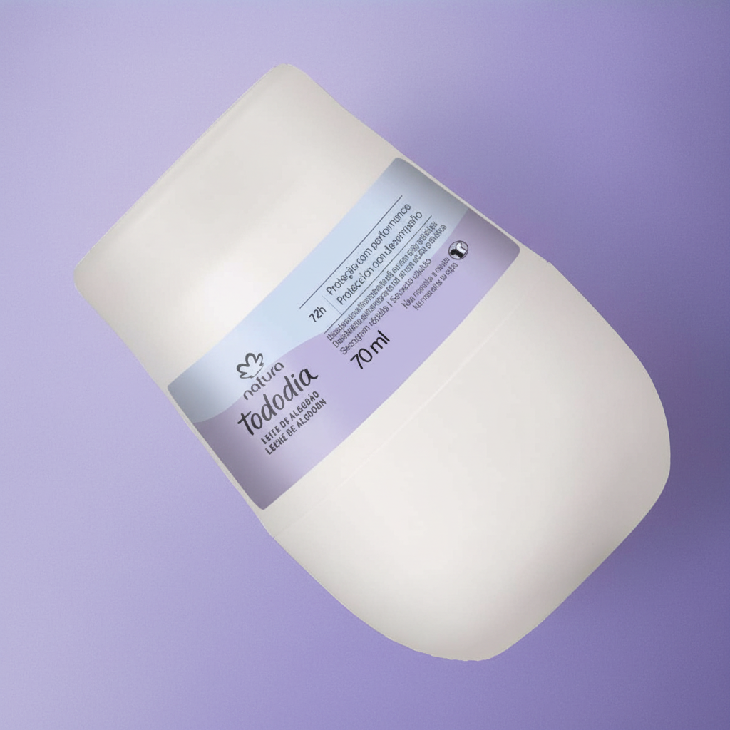 Desodorante Antitranspirante Roll-on TodoDia Leite de Algodão 70ml | Natura