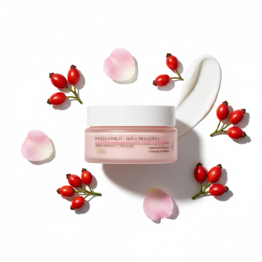 Creme Hidratante Firmador Poliglutâmico + Rosa Mosqueta Botik, 50g