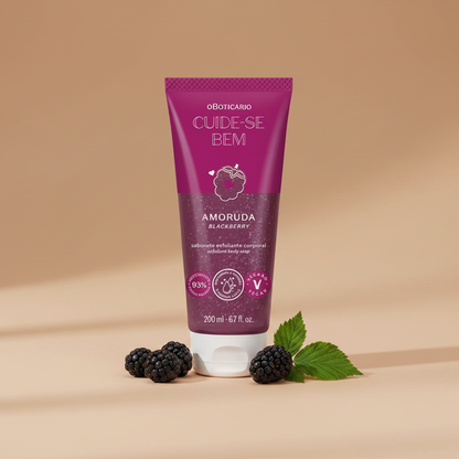 Sabonete Esfoliante Corporal Cuide-se Bem Amoruda Blackberry 200ml | O Boticário