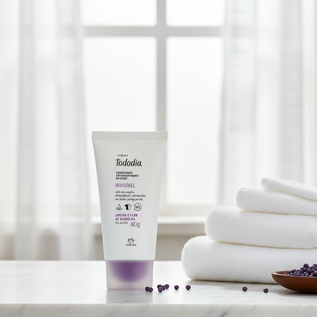 Desodorante Antitranspirante em Creme Natura TodoDia Ameixa e Flor de Baunilha 80g