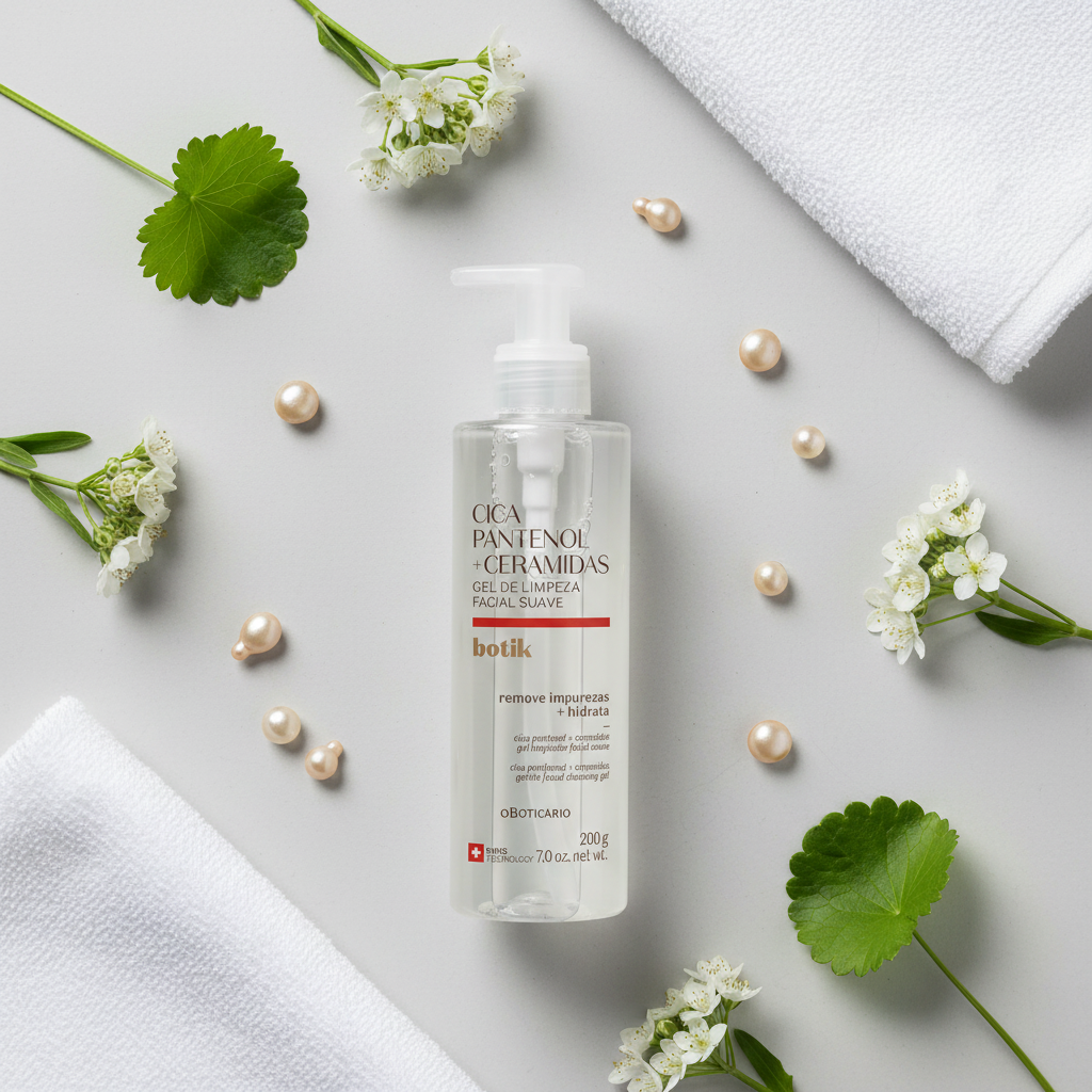Gel de Limpeza Botik - flat lay centella asiatica