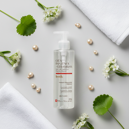 Gel de Limpeza Botik - flat lay centella asiatica
