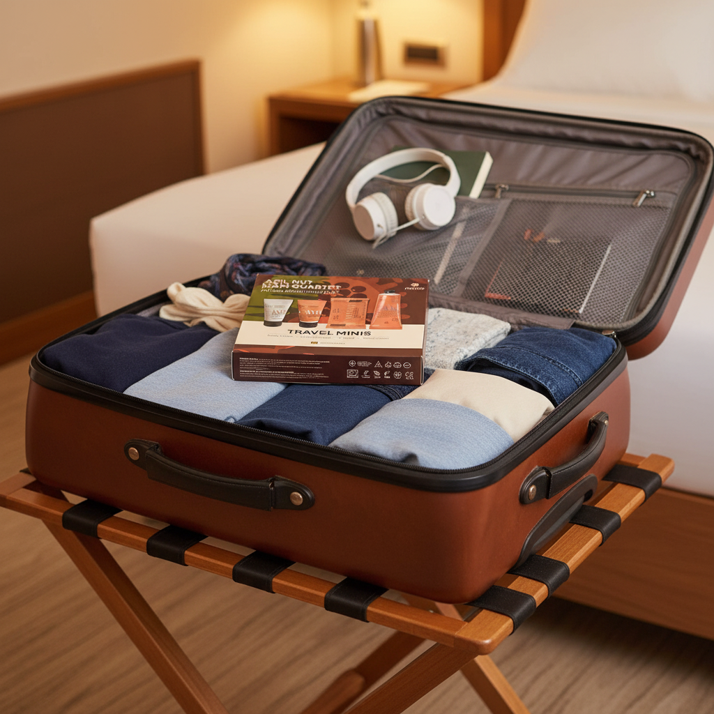 Kit Ekos Castanha na mala de viagem