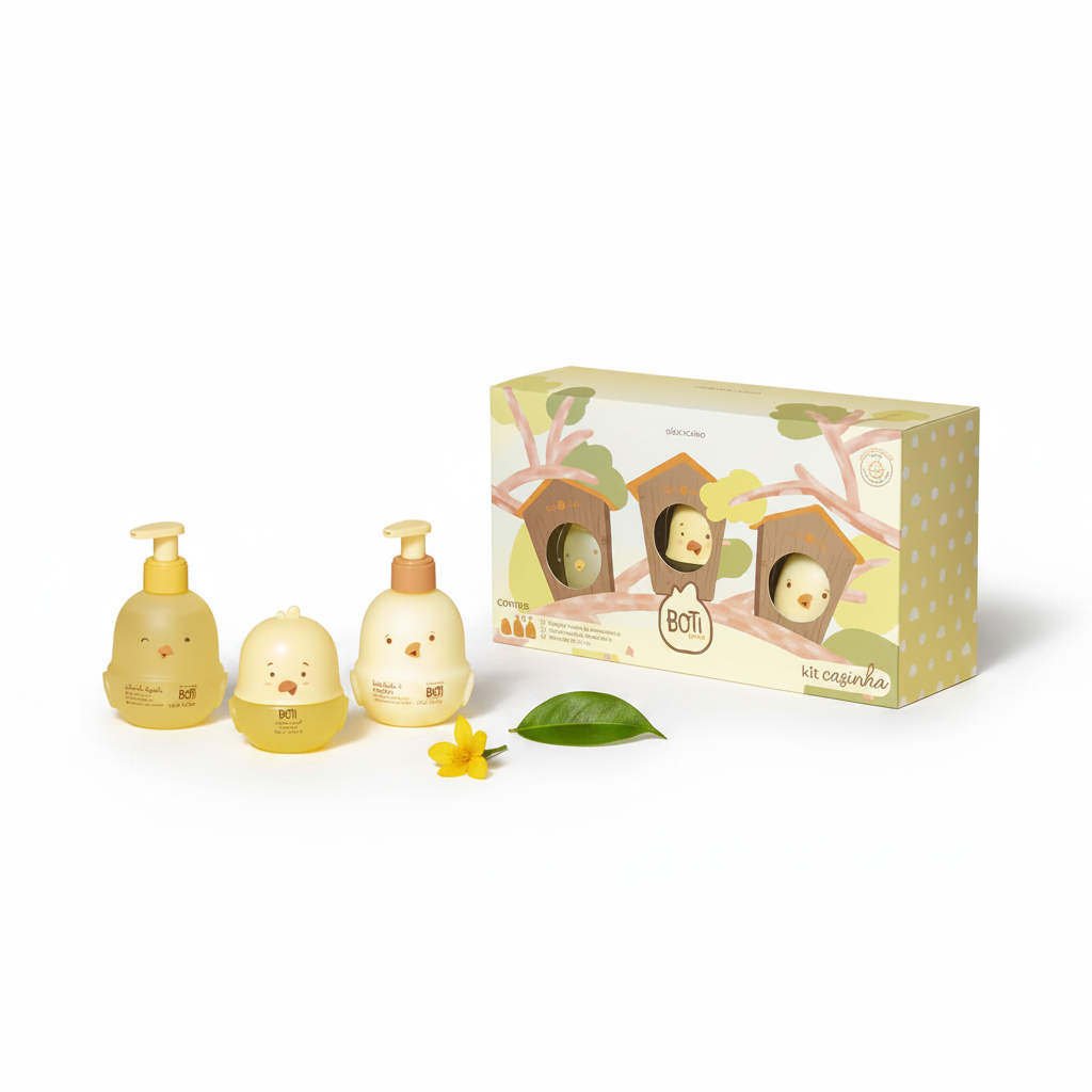 Boti Baby Kit Casinha Coffret Presente O Boticário – Flat Lay