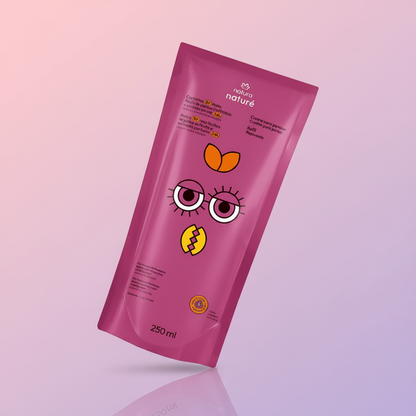 Refil Creme para Pentear Cachos Naturé 250ml - degradê rosa