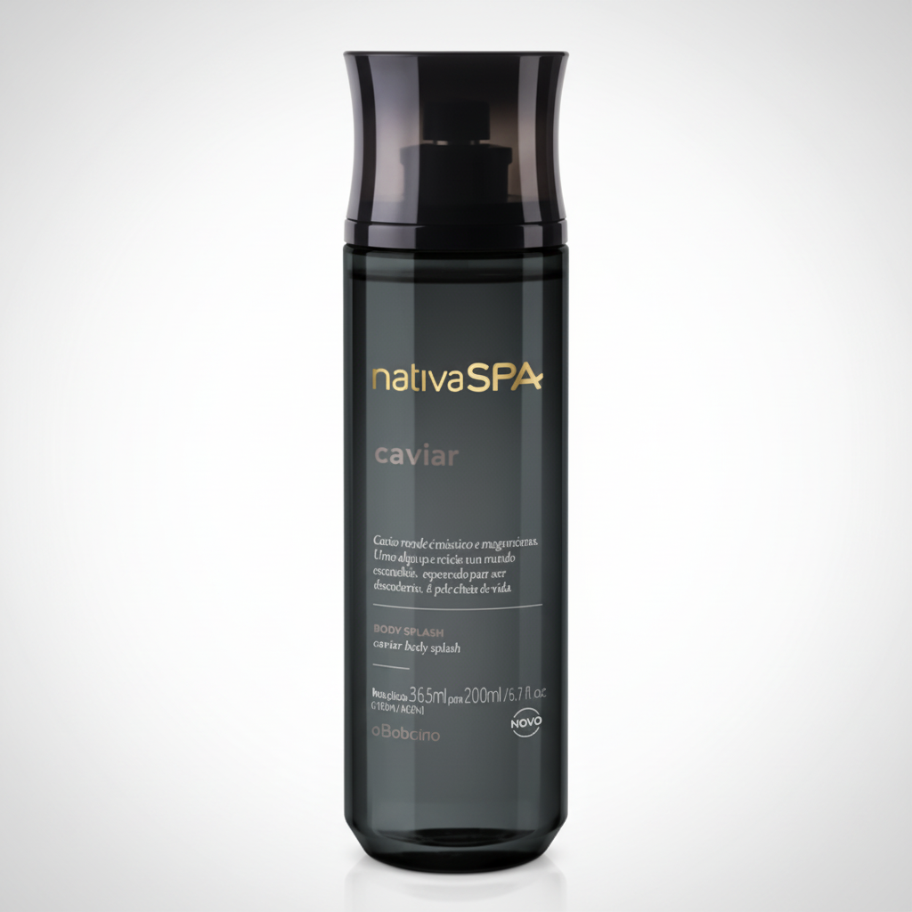 Body Splash Nativa SPA Caviar - Detalhe do Frasco