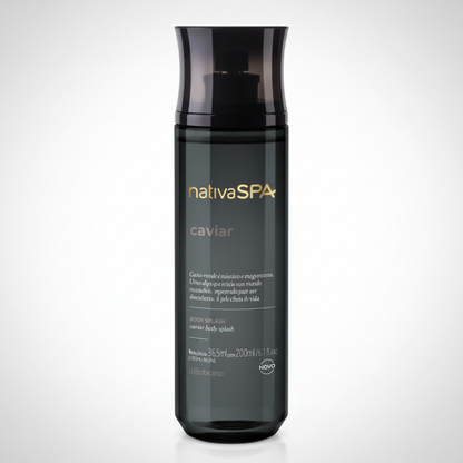 Body Splash Nativa SPA Caviar - Detalhe do Frasco