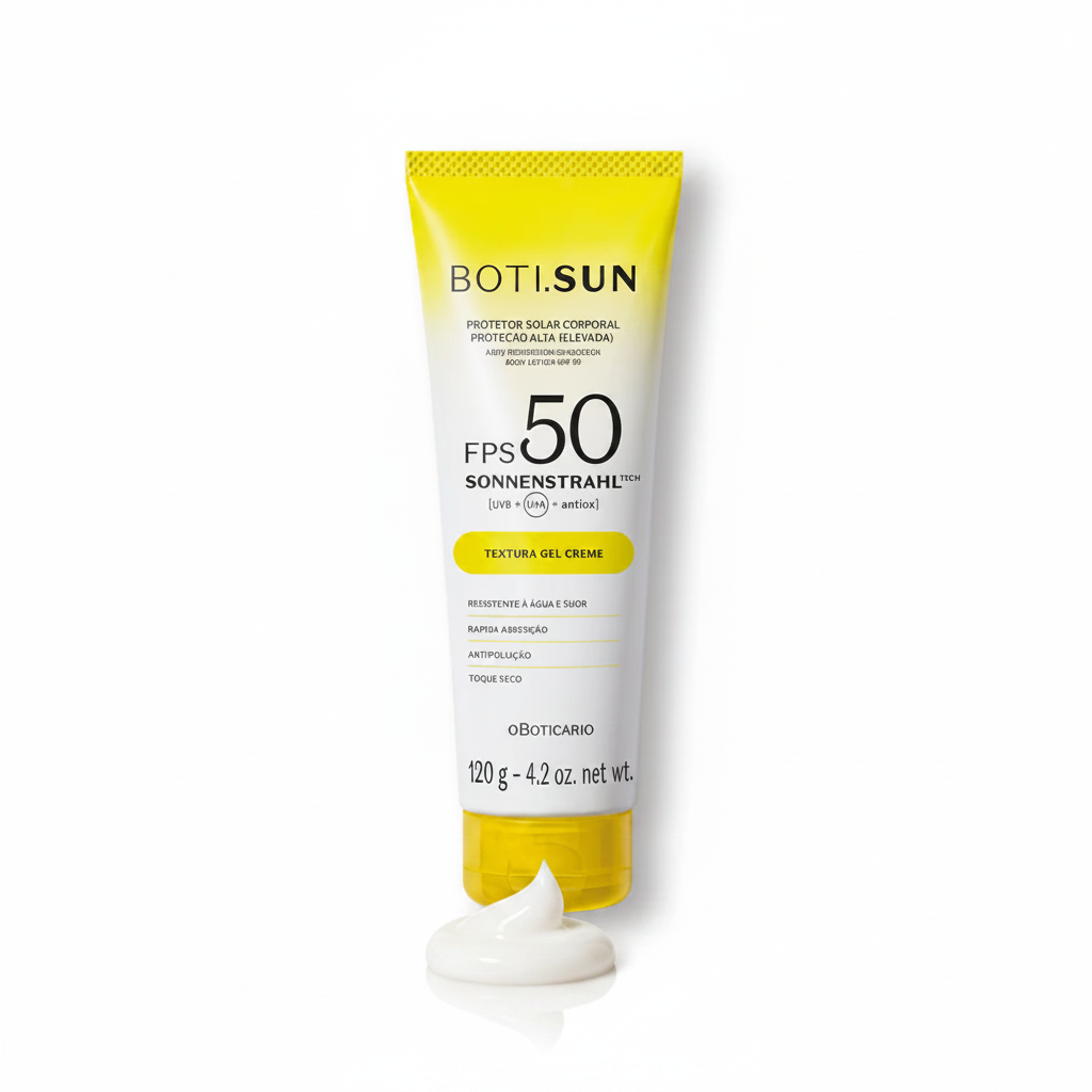 Boti.Sun Protetor Solar FPS 50 fundo branco