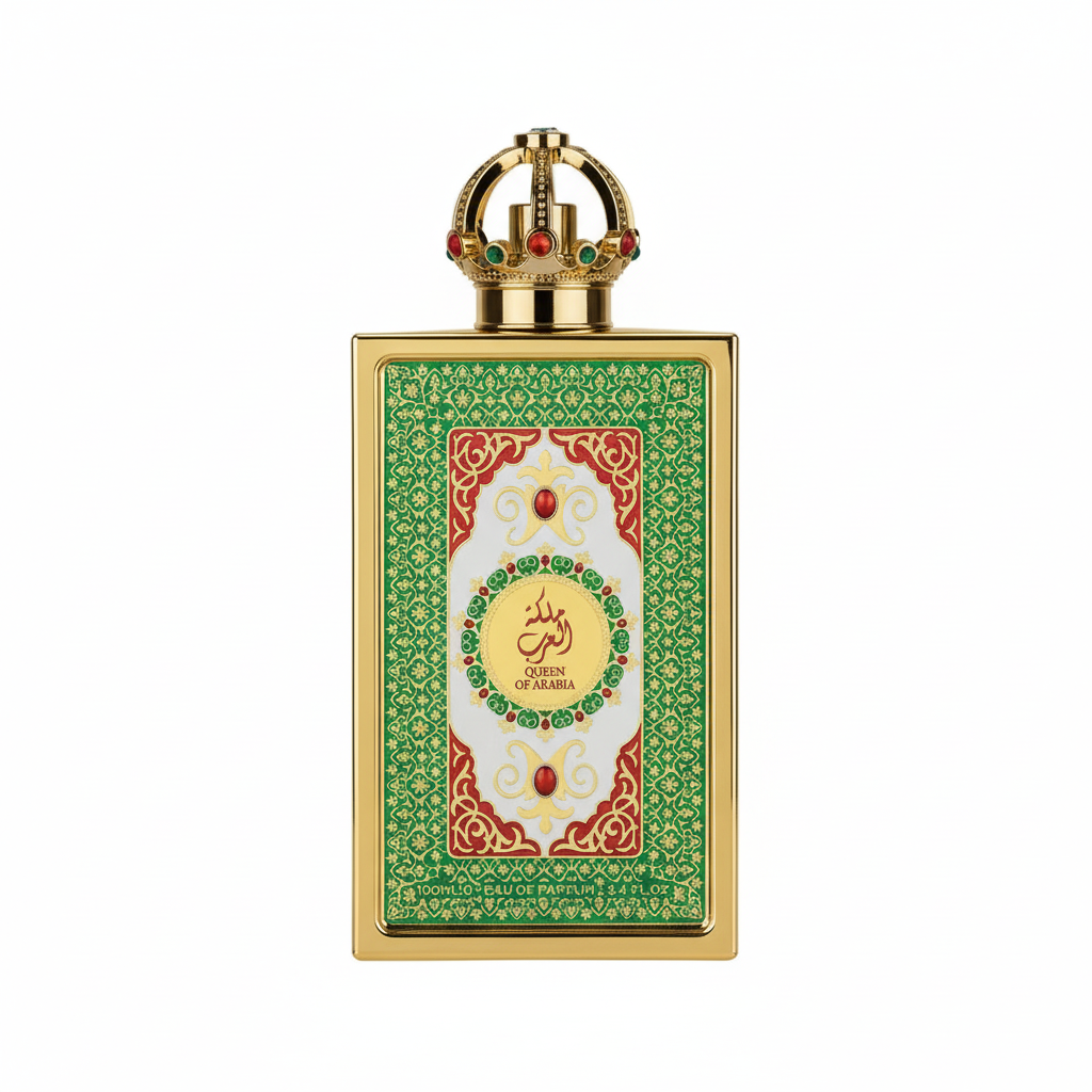 Lattafa Pride Queen of Arabia Eau de Parfum 100ml - Vista frontal fundo branco