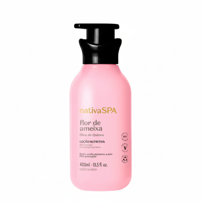 Loção Hidratante Nativa Spa Flor de Ameixa - Frasco rosa