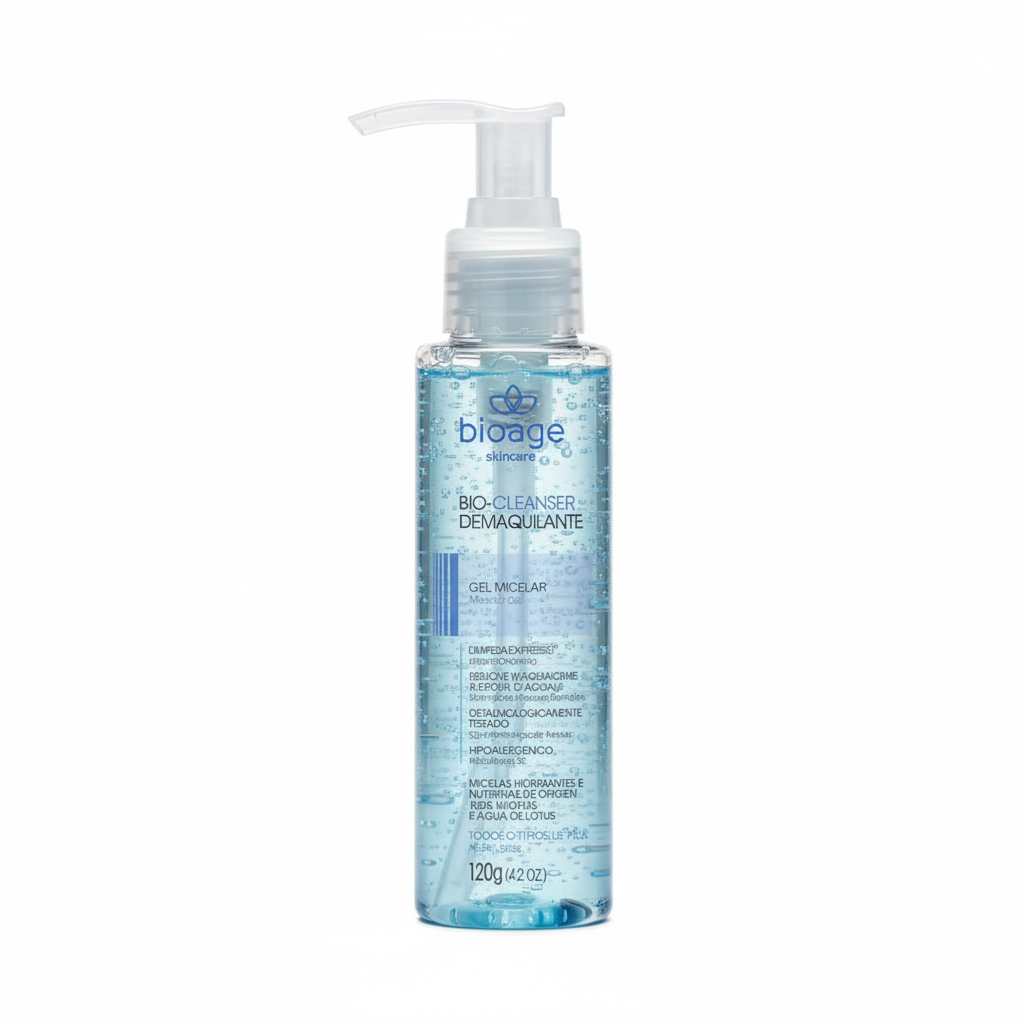 Demaquilante Gel Micelar Bioage 120g fundo branco