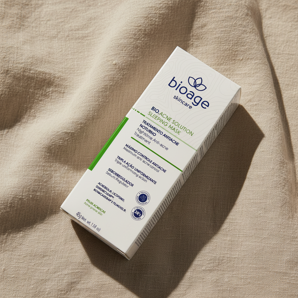 Bioage Sleeping Mask - ângulo 45° linho
