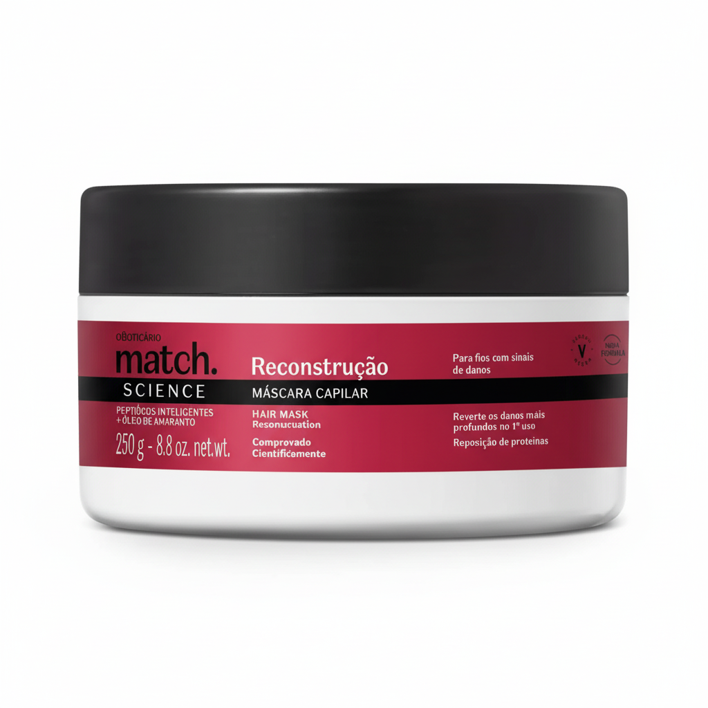Match Science Reconstrução Hair Mask - Fundo Branco