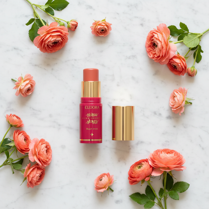 Blush Stick Daily Coral flat lay