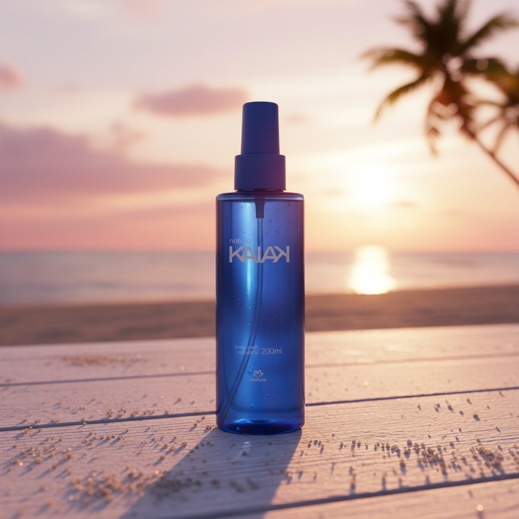 Natura Kaiak 200ml - superfície de madeira ao pôr do sol