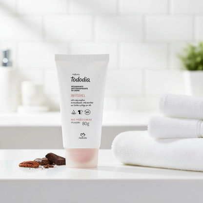 Desodorante TodoDia com toalhas brancas