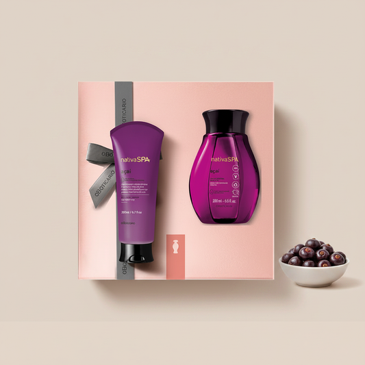 Kit Nativa SPA Açaí com açaí fresco ao lado