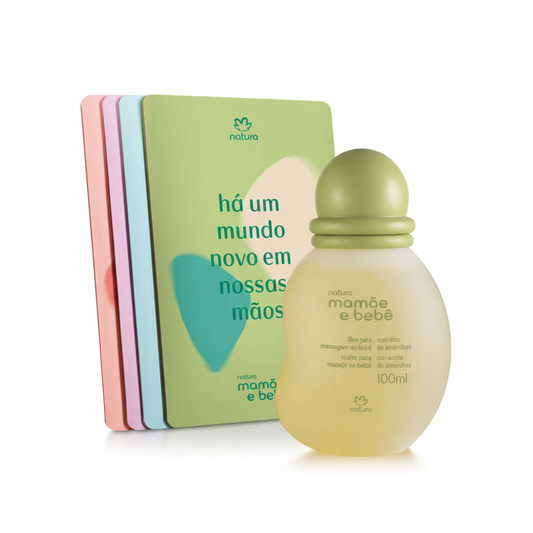 Óleo para Massagem Mamãe e Bebê 100ml Natura - Fundo Branco